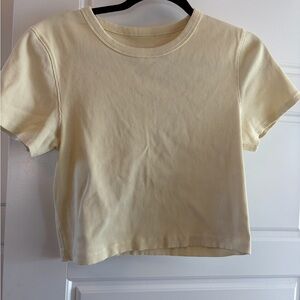 Everlane butter yellow Ribbed Tee